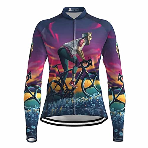 Conjunto de roupas femininas refletivas MTB para ciclismo de lã térmica para ciclismo e calça para c