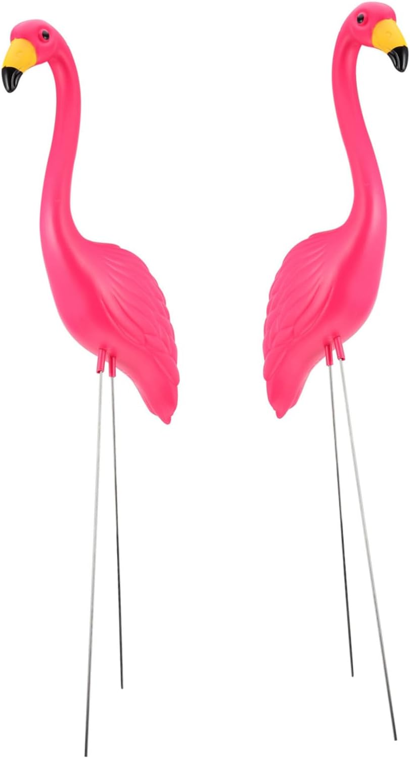 Flamingo Garden Stake Durable Plastic Flamingo Decorations for Outdoor Yard