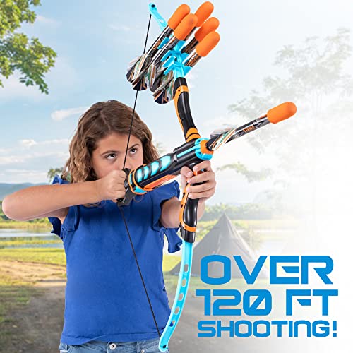 Joyin Bow And Arrow For Kids 8-12, Led Light Up Air Bow Archery Toy Set With 3 Flashing Modes, 6 Foam Darts, Shoot Over 120 Feet, Backyard Outdoor Toy For Kids, For Boys Girls #TOP1