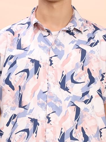 Image of Amazon Brand - Anarva Mens Camouflage Printed Co-ord Set | Half Sleeve Shirt and Shorts Set | Casual Summer Outfit for Beach, Travel, Vacation -