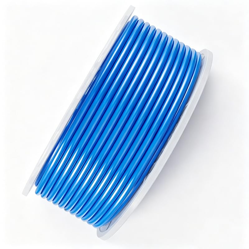 6 Meters PU Air Hose, 6mm OD x 4mm ID Polyurethane Pneumatic Tubing for Air Compressor and Water Hydraulic Piping, Flexible Fluid Transfer Line（Blue）
