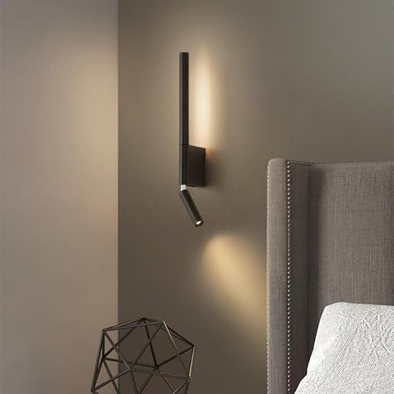 Bedside Wall Lamps 2 Heads 330 Degree Rotation Adjustable Wall lamp ...