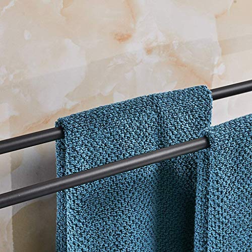 Toallero de baño de doble barra con ganchos para secado rápido y eficiente 4