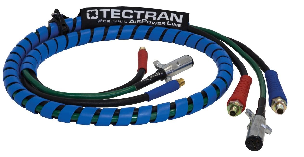 Tectran 168127 ABS ARTICFLEX™ 3-in-1 AirPower Line Brake Assembly Set | Flexible Grips | Tractor-Trailer Hook-Up Lines | 1/2