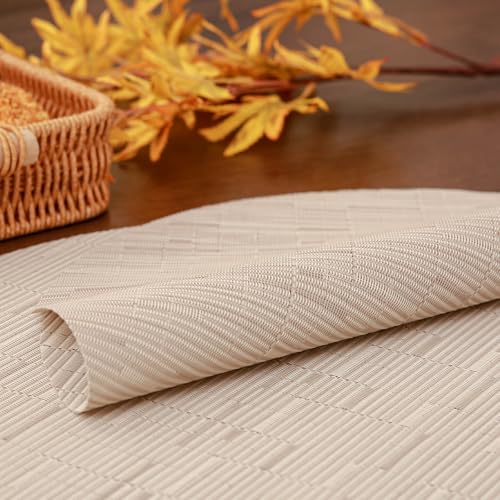 Banchif 15 Inch Round Placemats Set of 8, Washable Vinyl Woven Place Mats by Banchif - Used condition - Image 4