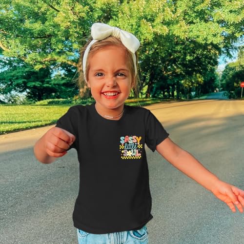 Bobeutou Flower Girl Shirt Graphic Tees Cute Preppy Shirts Kids Floral Letter Print T Shirt Funny Summer Cotton Youth Tops2