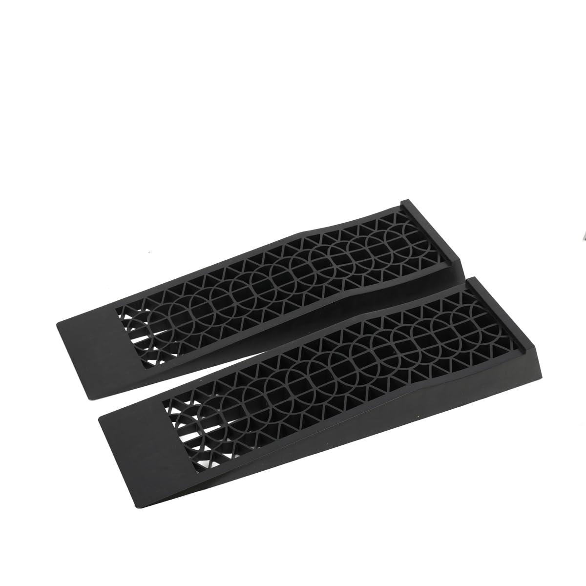 Mreryyse 5 Ton Plastic Car Ramps, Heavy Duty Garage Ramps for Vehicle Lifting, Workshop Service, Car Maintenance & Repair and Trailer Use, 2 Pack Caravan Levelling Ramp Set