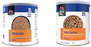 Mountain House Cooked Ground Beef | Freeze Dried Survival & Emergency Food | #10 Can Pork Sausage #10 Can | Freeze Dried Survival & Emergency Food | 25 Servings