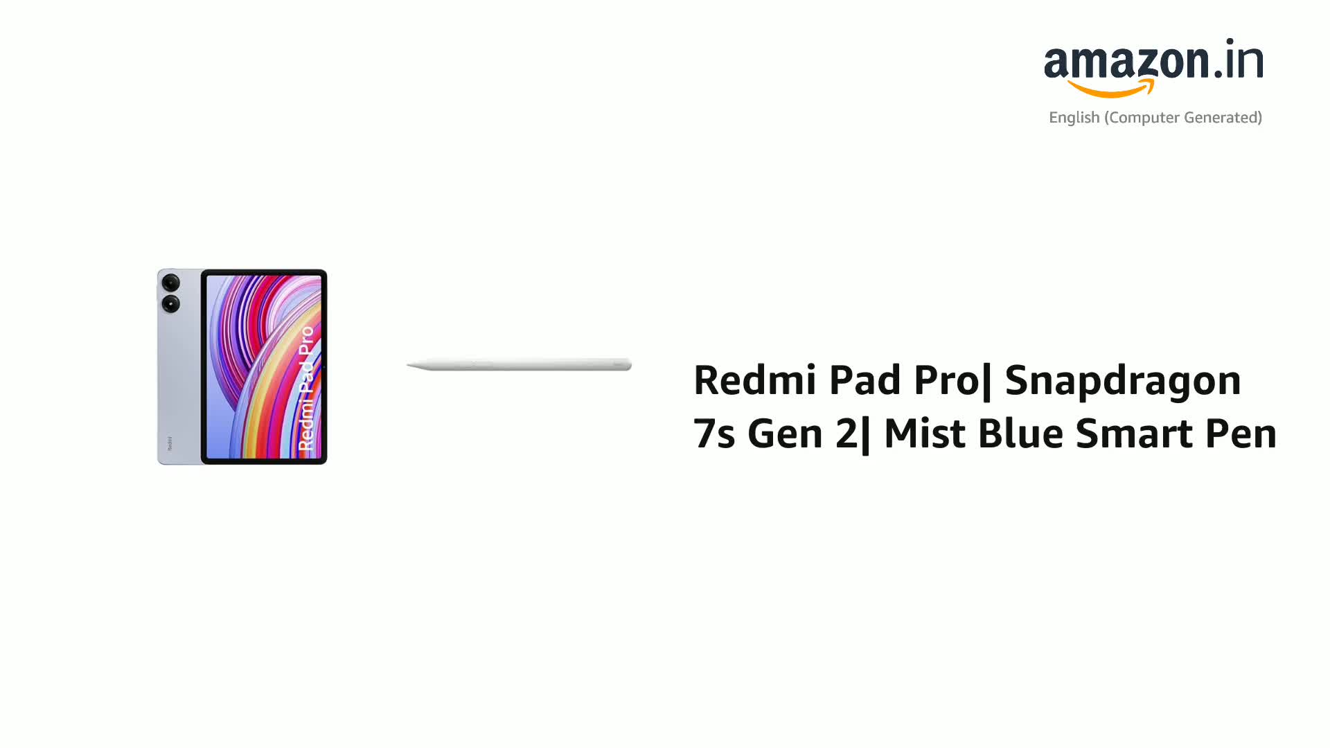 Redmi Pad Pro| Snapdragon 7s Gen 2| Mist Blue Smart Pen