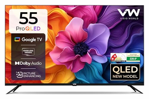 VW 140 cm (55 inches) Pro Series 4K Ultra HD Smart QLED Google TV...