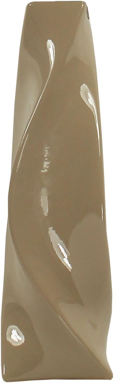 Light Brown Vase with Coffee and Cream Artificial Flowers, Ornaments for Living Room, Window Sill, Home Accessories, 80cm