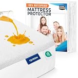 Queen Size Mattress Protector Waterproof, Premium 200 GSM Terry Mattress Cover, Soft & Breathable Bed Cover, Fitted Sheet Style Stretchable Deep Pockets 17' by Utopia Bedding (White)