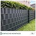 Sichtschutzstreifen Zaun 35 m x 19 cm inkl.20 Clips, Sichtschutz Zaunfolie PVC Sichtschutzstreifen Doppelstabmatten für Gartenzaun, Balkon/Diverse Farben