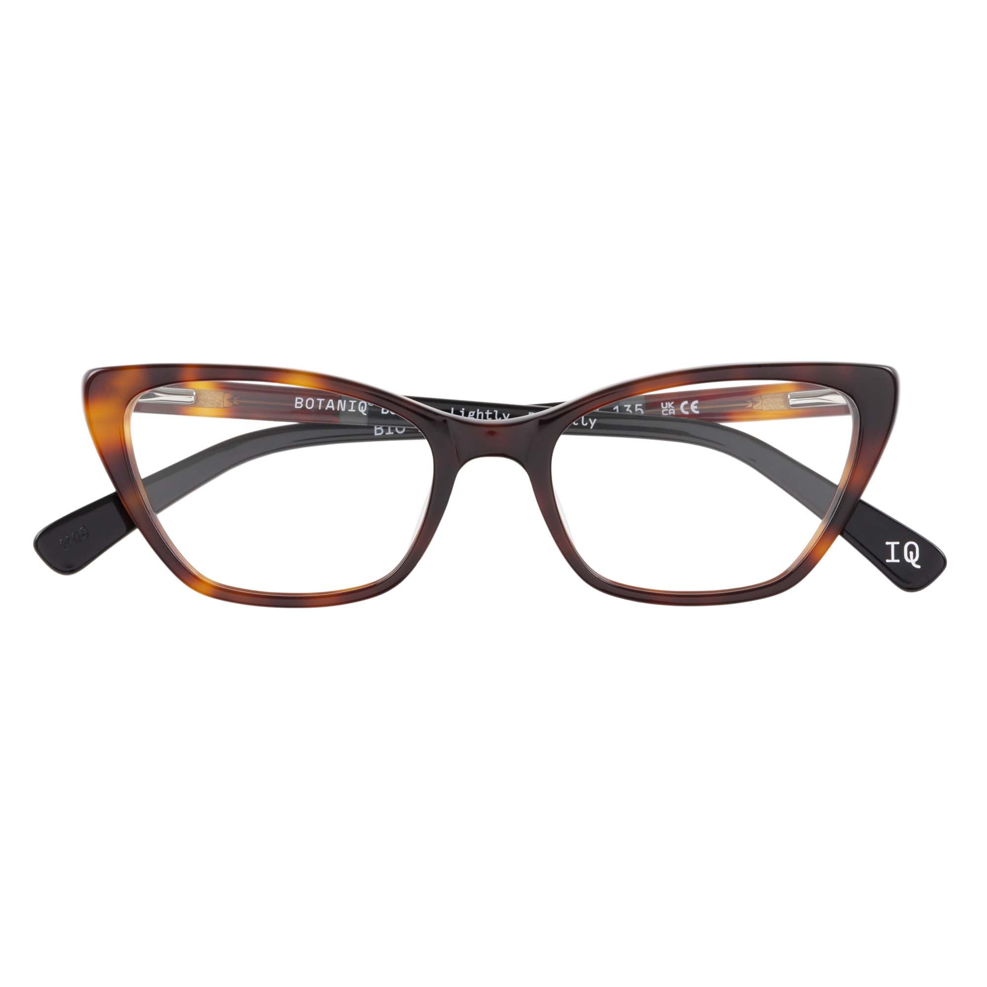 Botaniq Brille mit Sehstärke für Damen optional mit Sonnenbrillentönung oder Blaulichtfilter, Katzenauge, gefertigt aus Acetat (inklusive Brillenetui)