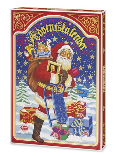 Reber Confiserie-Adventskalender Nostalgie – Festlicher Weihnachtskalender mit Mozart-Kugeln, Marzipan & Nougat, 1x 650g