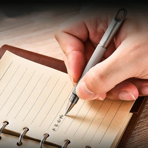 Mini stylo à bille en titane EDC Hamans jaune à écriture fluide et précise - 3