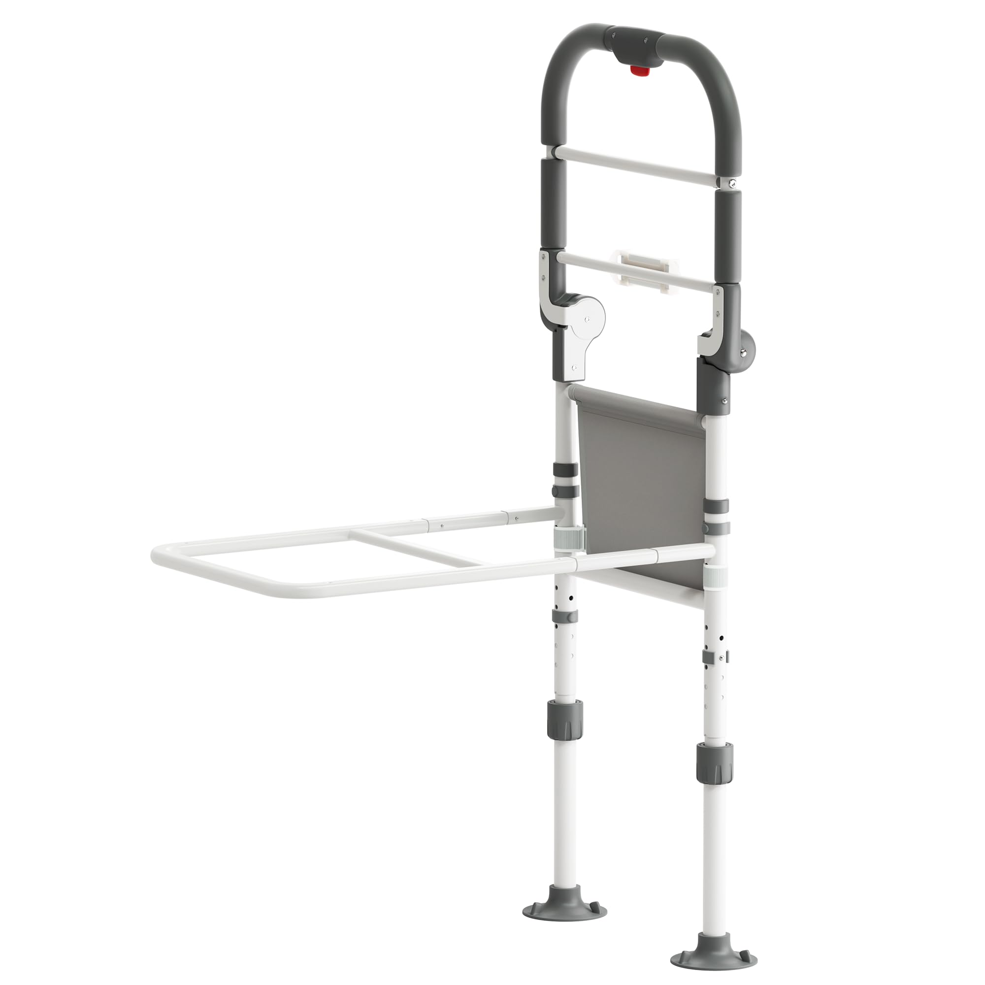 SANEWE Sponda Letto Anziani,Sponde per letto Anziani con borsa Supporto Regolabile in Altezza Pieghevole,Maniglia Antiscivolo,Luce con Sensore di Movimento,Adatto a Qualsiasi letto,Portata 160 kg