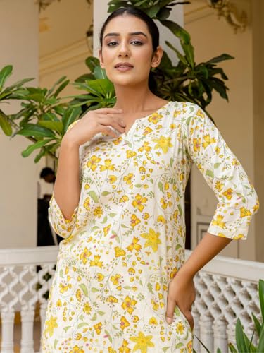 Image of feranoid Elegant V-Neck 3 /4 Sleeve Kurta & Pant Co-ord Set (S-XXL)