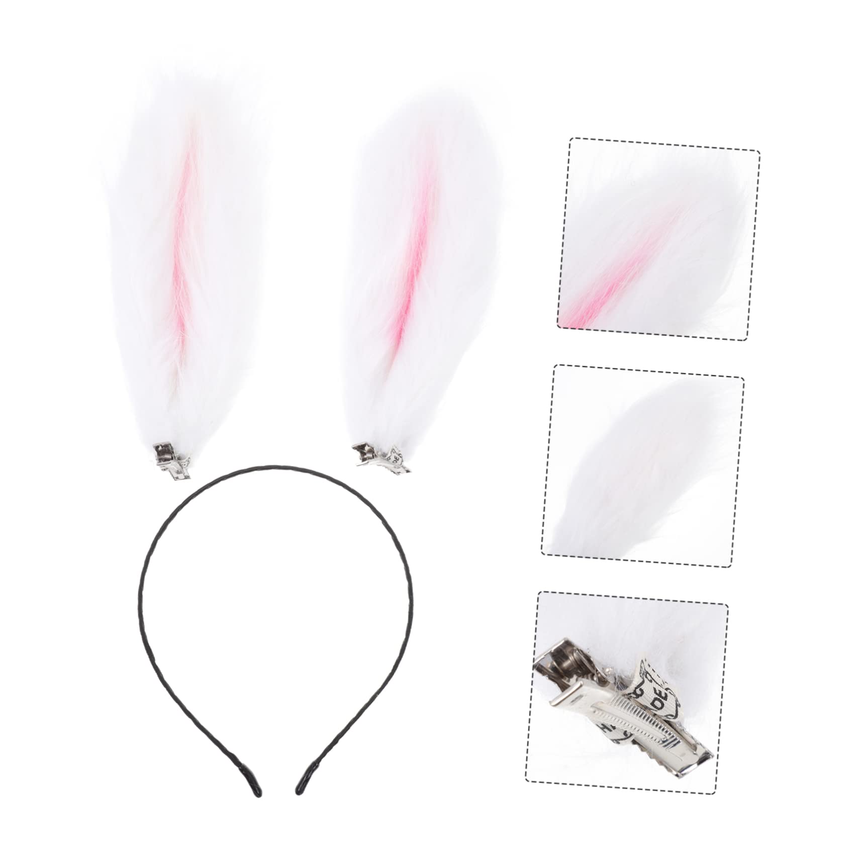 Beavorty Lot De 4 Bandeaux De Lapin Tendance Pour Fête Décoration Doreille Créative Bandeau De Costume Bandeau Décoratif En Peluche Toucher Confortable