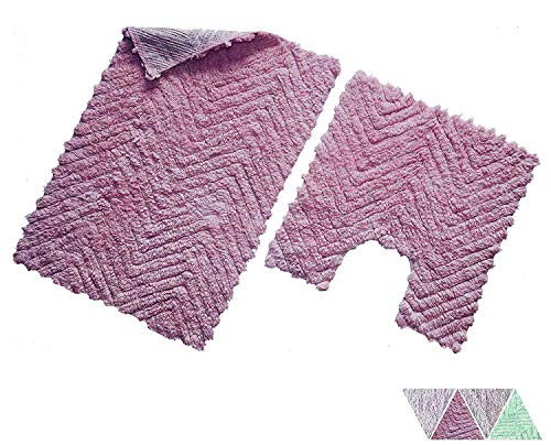 The Home Talk Ultra Soft Spa Cotton Crochet Bath Rug Contour Set or