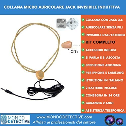 Micro auricolare collana per suggerimenti invisibile induttiva spy spia :  Amazon.it: Elettronica