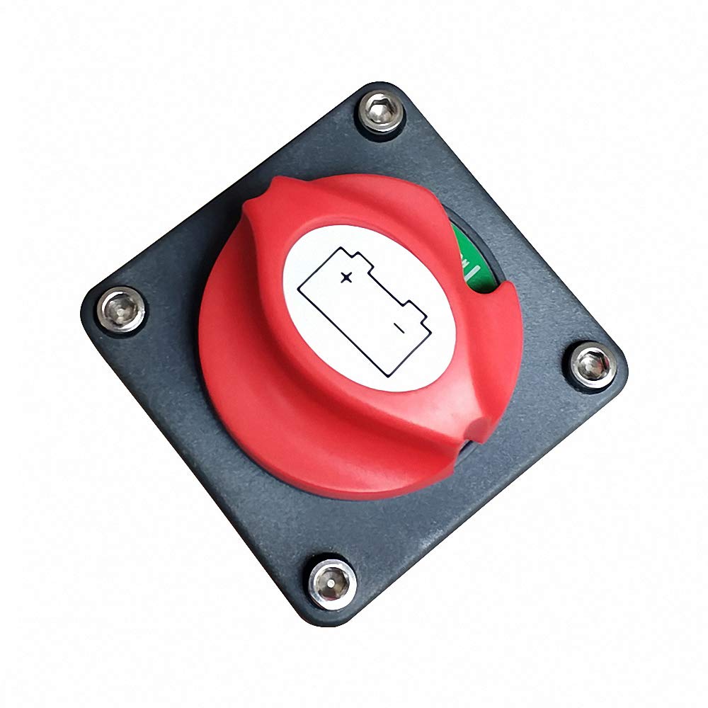 MIDIYA Waterproof Heavy Duty Battery Disconnect Isolator Switch 1-2-Both-Off 6V/60V 200/1253Amps Master Cut/Shut Off Marine for Boat Car RV ATV UTV