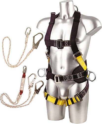 Preisvergleich Produktbild Sicherheits-Ausrüstungs, volles Körper-Geschirr mit zwei Haken-Bewegung und Positionierungsabzugsleine, für Baustelle