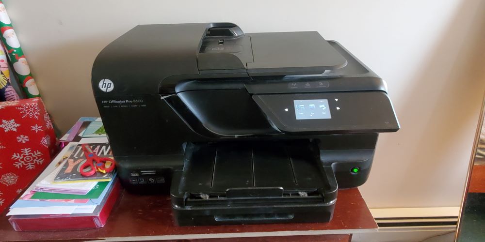 HP Officejet Pro 8600 scanner bed