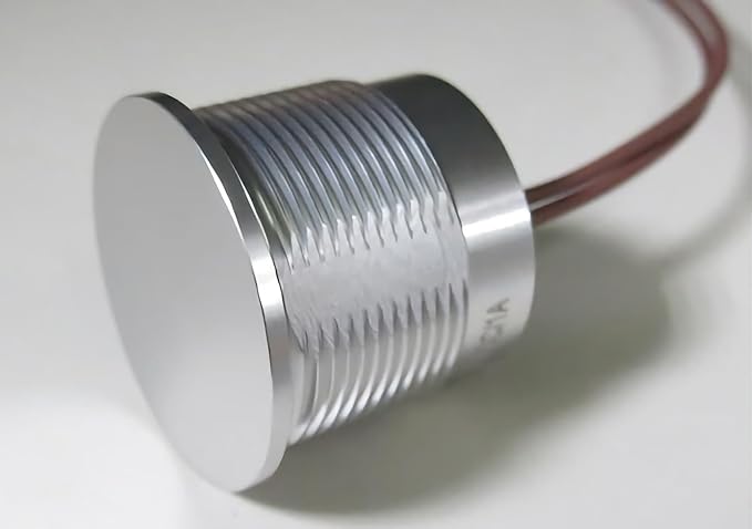 SWIMHOME Pulsador piezoeléctrico 22mm, Boton con Rosca PIEZOELECTRICO Aluminio