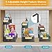 Under Sink Organizers and Storage,2 PACK 5 Height Adjustable Kitchen Cabinet Organizer,2 Tiers Pull Out Drawer Shelves Metal Slide Tray Organizer for Kitchen Bathroom