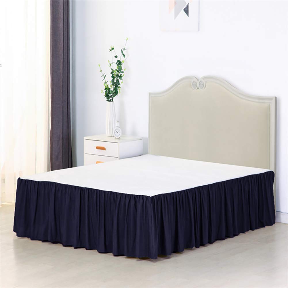 Cache-sommier élastique 150x203cm jupe de lit anti-poussière