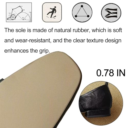 Women's Leather Low Block Heel Mary-Janes with Elastic Strap Vintage Square Toe Ballet Pumps Fashion Party Prom Dress Shoes4