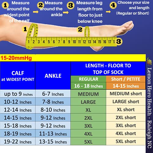 Lemon Hero Short Zipper Compression Socks For Women And Men Open Toe 15-20 Mmhg Medical Zippered With Zip Guard Skin Protection (3Xl, Biege) #TOP1