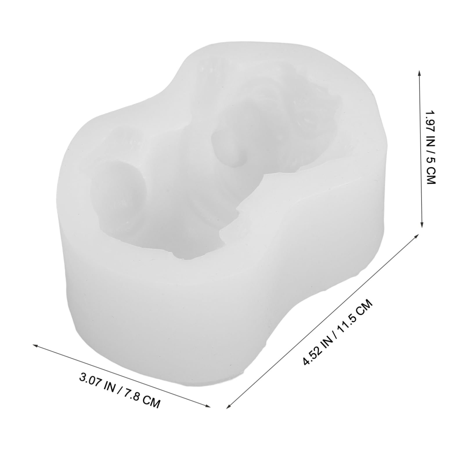 Moule à Pâtisserie en Silicone 3d Bulldog pour Mousse et Biscuits | Blanc, Résistant à Haute Température, Nettoyage Facile, pour Fête et Cuisson, Adapté aux Garçon et Filles