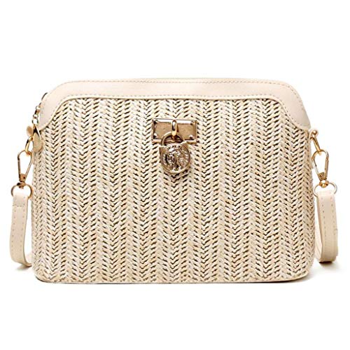 Sac à main femme paille d'été avec bandoulière amovible et grand volume fourre-tout