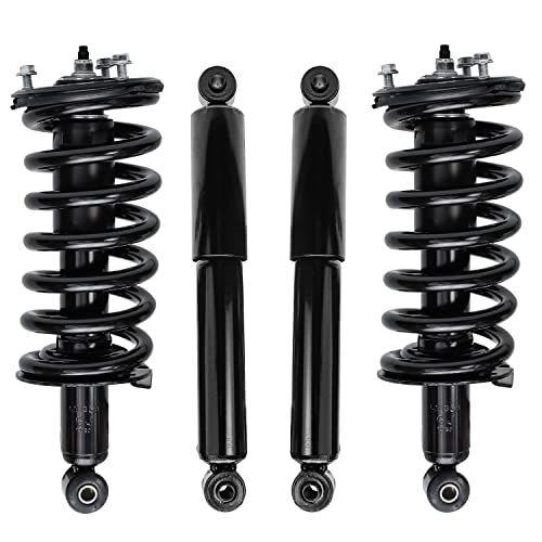 Detroit Axle - Struts Shocks for 4WD 2005-2015 Nissan Armada [with Rear Air Leveling Suspension or Off-Road PKG.] Complete 2 Front Struts with Coil Spring 2 Rear Shock Absorbers Replacement Struts -  10110-4-DA2