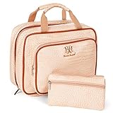 Large Hanging Toiletry Bag for Women - Travel Accessories, Bathroom and Makeup Organiser - Storage for Hair Dryer, Cosmetic and Toilettree Bags - Portable Beauty Bag Cruelty Free Leather Case