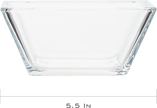 Miniatura 5 de SEDLAV Juego de vajilla cuadrada de vidrio transparente (12 piezas)