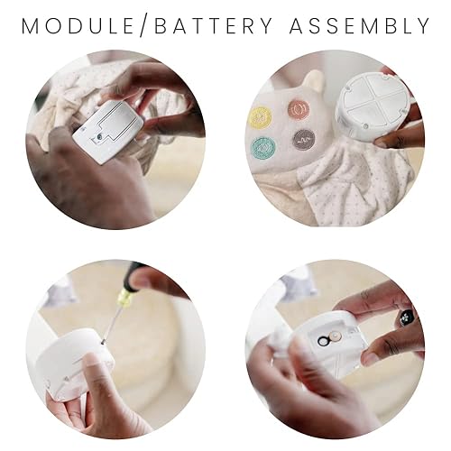 Miniatura 9 de Lulyboo Lovey Baby - Chupete y mordedor para dormir, manta de seguridad de felpa con música, ruido blanco, vibración, mordedores de silicona