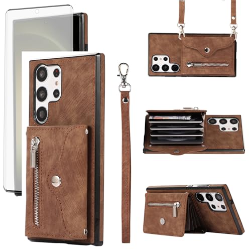 Coque Samsung S23 Ultra LLXKFQKB marron avec protection de camera et ajustement parfait ultra-fin
