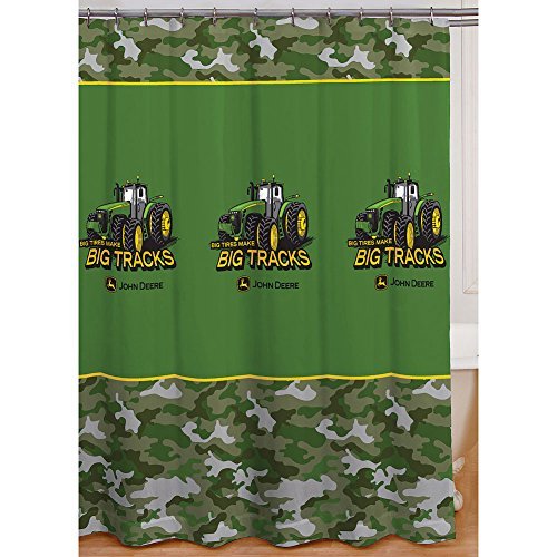 John Deere Shower Curtain Big Tracks Fabric 72"x72" Amazon.in Home & Kitchen