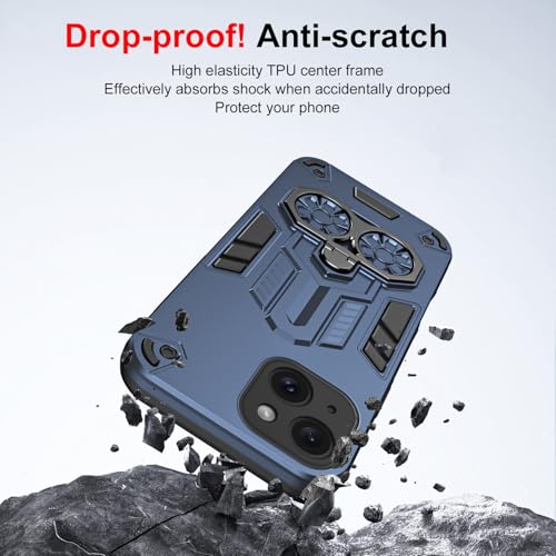 Coque iPhone 15 antichoc de qualité militaire en PC texturé mat bleu - 7