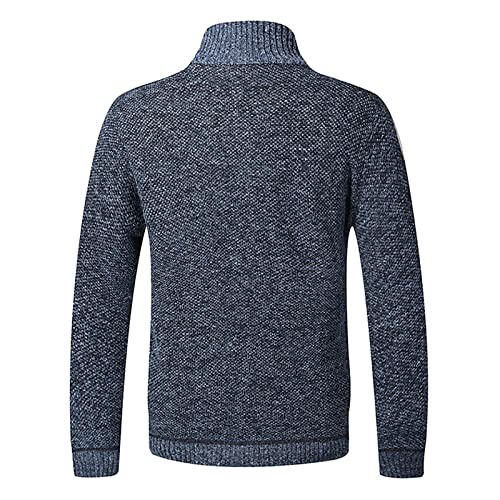 Dgoopd Sweater Jacket For Men Fashion Stand Collar Knit Cardigan Jacket Regular Fit Full Zip Cardigan Flannel Lined Jackets #TOP4