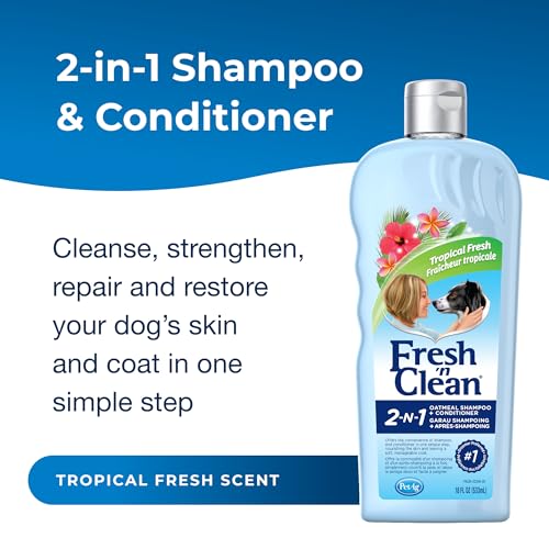 image for PetAg Fresh ’n Clean 2-N-1 Oatmeal Conditioning Shampoo, Tropical Sc