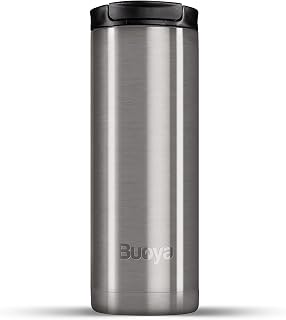 Buoya Vertically Floating 12 oz Drink Tumbler, Vacuum Insulated, Stainless Steel with Lid, Perfect for pool, spa, lake or ocean,