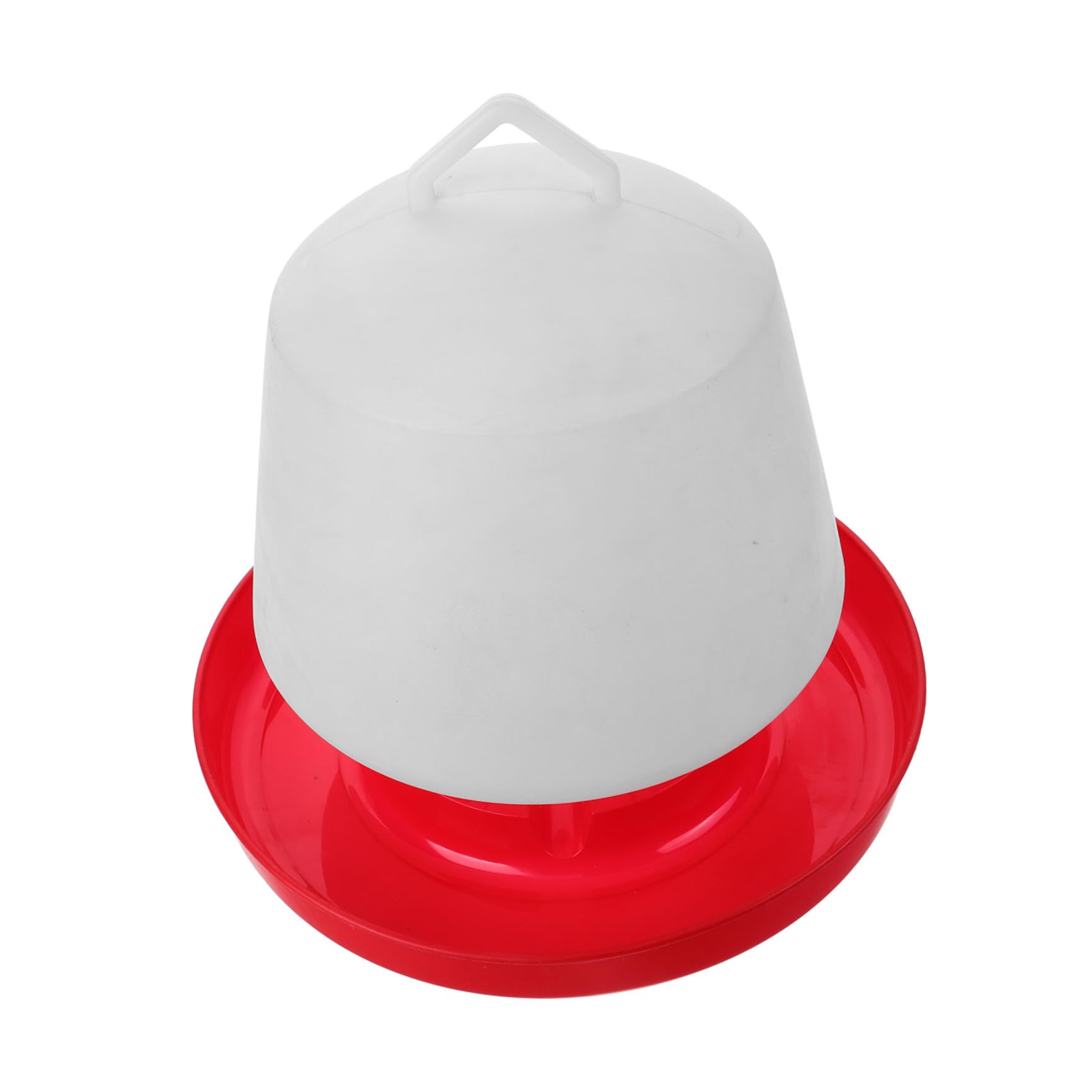 Mangiatoia per Galline Resistente alla Pressione e Protezione Solare in Plastica Bianca Design Creativo Forme a Vasca Adatta per Uso Esterno