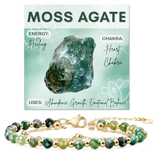Moss Agate-Farfume Crystal Bracelet...