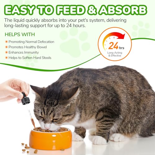 Verstopfung Reltf Für Katzen, Verstopfung für Katzen, Abführmittel mit 6 Probiotika-Ergänzungen für gesunde Verdauung, Sanfte Verstopfungslinderung Für Katze, fördert die Darmgesundheit der Katze(1)