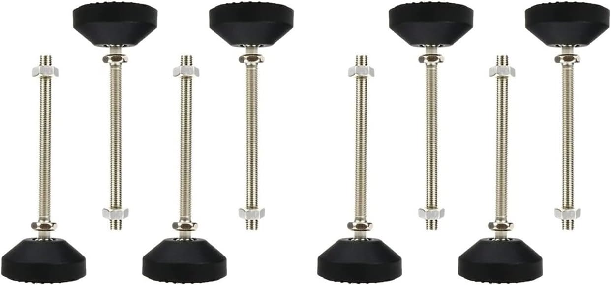 8 Adjustable Leveling Feet, Heavy-duty Furniture Leveling Feet, Leveling Feet, Rubber Base Leveling Machines, Furniture Machinery and Equipment Leveling Feet Thread, 80mm Base ( Size : D80*M20*150MM )