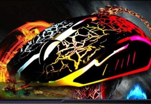 Mouse da Gioco Cablato Mouse Ottico Silenzioso per Giocatori di Fascia Alta, da Gioco Ultrapreciso, Design Ergonomico 130x71x43mm, Plug and Play (Come mostrato)